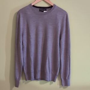 Brooks Brothers Men's Light Gray Crewneck Sweater